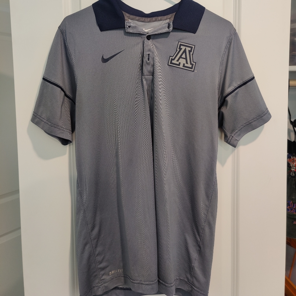 Dark Blue & Gray Nike Polo University of Arizona
